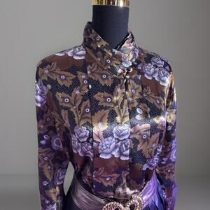 Vintage | Nicola | Floral Blouse | Secretary To CEO Vibe | 80s 90s | Power Move